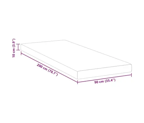 Matracīši Balts 90 X 200 Cm 100% Poliestera Žakarda Audums Vidaxl