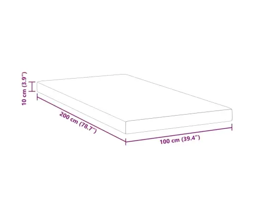 Matracīši Balts 100 X 200 Cm 100% Poliestera Žakarda Audums Vidaxl
