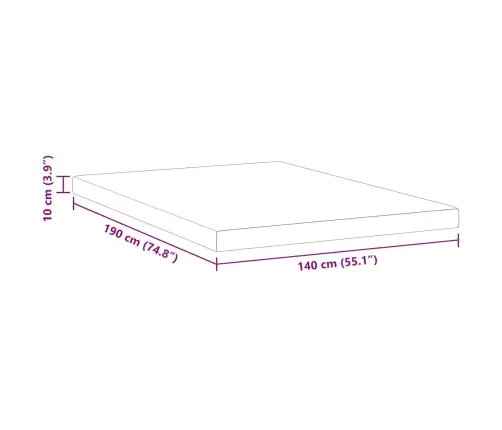 Matracīši Balts 140 X 190 Cm 100% Poliestera Žakarda Audums Vidaxl