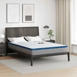 Matracīši Balts Un Zils 140 X 200 Cm Gela Atmiņas Putu Vidaxl