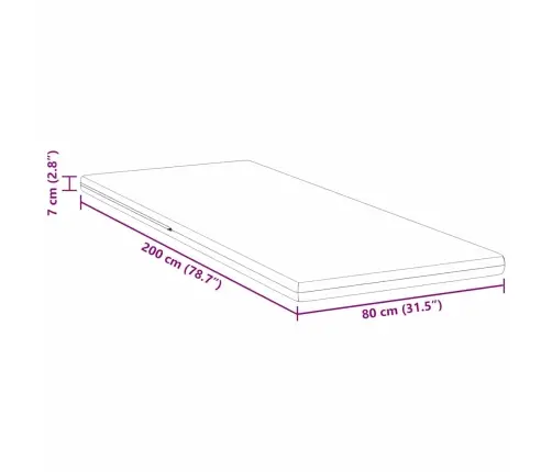 Matracīši Balts 80 X 200 Cm 100% Poliestera Žakarda Audums Vidaxl