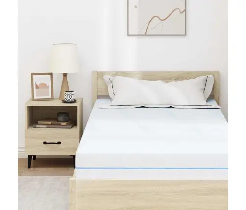 Matrači Balts 100 X 200 Cm 100% Poliestera Žakarda Audums Vidaxl