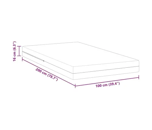 Matrači Balts 100 X 200 Cm 100% Poliestera Žakarda Audums Vidaxl