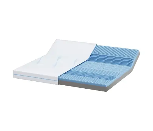 Matrači Balts 180 X 200 Cm 100% Poliestera Žakarda Audums Vidaxl