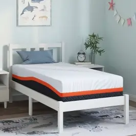 Matracis Balts Un Pelēks 80 X 160 Cm Atmiņas Putas Vidaxl