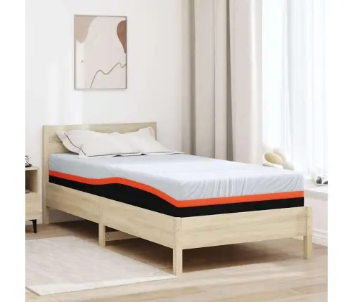 Čiužinys Balta Ir Pilka 90 X 190 Cm Atminties Putos