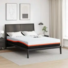 Matracis Balts Un Pelēks 160 X 200 Cm Atmiņas Putas Vidaxl