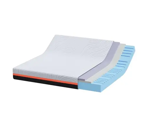 Čiužinys Balta Ir Pilka 200 X 200 Cm Atminties Putos