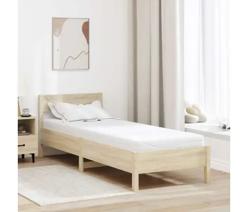 Madrats Valge 80 X 200 Cm Geeliga Mälumaterjal