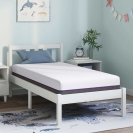 Čiužinys Balta Ir Pilka 80 X 160 Cm Atminties Putos