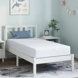 Matracis Balta Un Zila 80 X 160 Cm Gela Atmiņas Putu Vidaxl