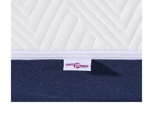 Matrači Balts, Zils 90 X 200 Cm 100% Poliestera Žakarda Audums Vidaxl