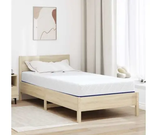 Čiužinys Balta Ir Mėlyna 100 X 200 Cm Gelinis Atminties Putų