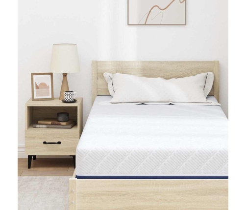 Matrači Balts, Zils 100 X 200 Cm 100% Poliestera Žakarda Audums Vidaxl