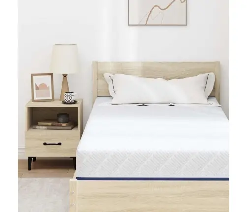 Čiužinys Balta Ir Mėlyna 100 X 200 Cm Gelinis Atminties Putų