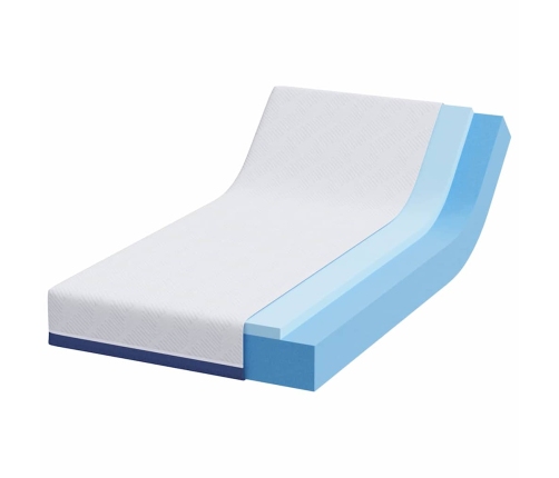 Matrači Balts, Zils 100 X 200 Cm 100% Poliestera Žakarda Audums Vidaxl