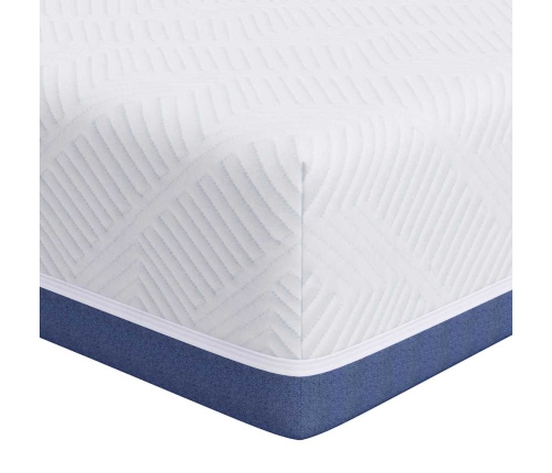 Matrači Balts, Zils 100 X 200 Cm 100% Poliestera Žakarda Audums Vidaxl