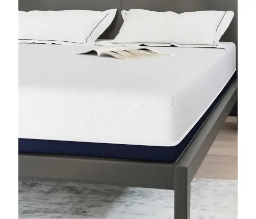 Matrači Balts, Zils 140 X 190 Cm 100% Poliestera Žakarda Audums Vidaxl
