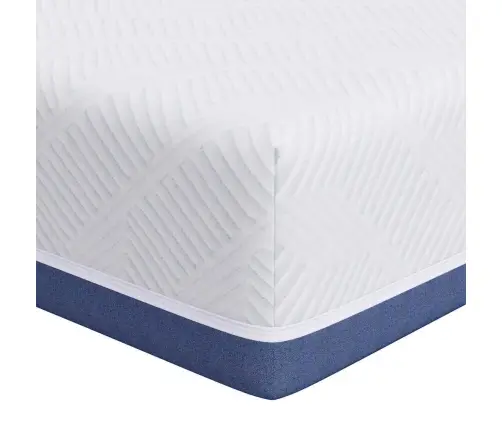 Matrači Balts, Zils 140 X 190 Cm 100% Poliestera Žakarda Audums Vidaxl
