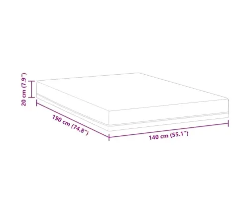 Matrači Balts, Zils 140 X 190 Cm 100% Poliestera Žakarda Audums Vidaxl
