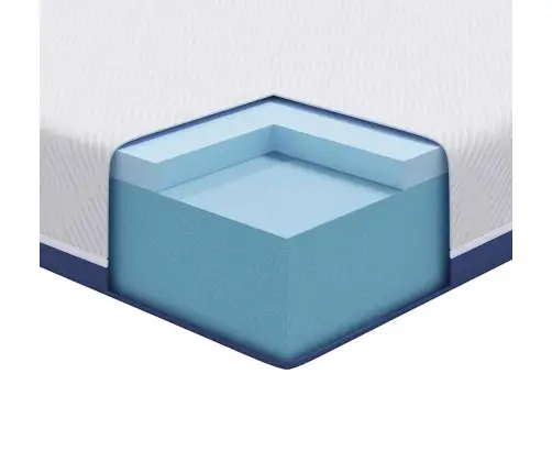 Čiužinys Balta Ir Mėlyna 140 X 200 Cm Gelinis Atminties Putų