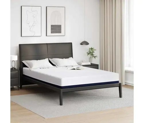 Matrači Balts, Zils 160 X 200 Cm 100% Poliestera Žakarda Audums Vidaxl