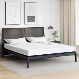 Čiužinys Balta Ir Mėlyna 200 X 200 Cm Gelinis Atminties Putų