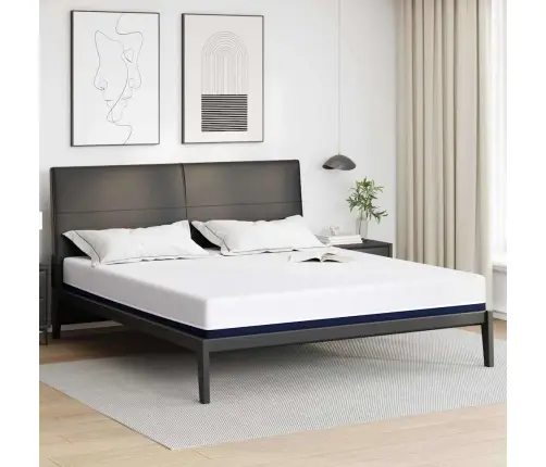 Matrači Balts, Zils 200 X 200 Cm 100% Poliestera Žakarda Audums Vidaxl