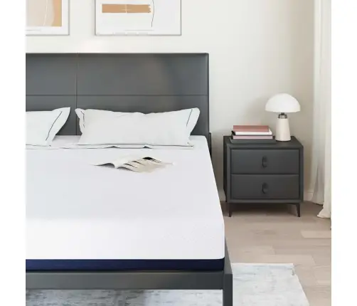 Matrači Balts, Zils 200 X 200 Cm 100% Poliestera Žakarda Audums Vidaxl