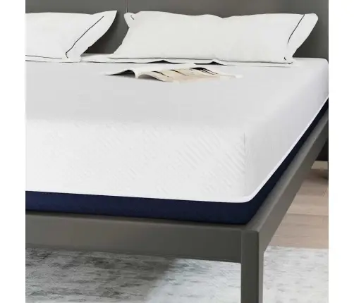 Matrači Balts, Zils 200 X 200 Cm 100% Poliestera Žakarda Audums Vidaxl