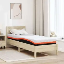 Matracis Balts Un Pelēks 70 X 200 Cm Gela Atmiņas Putu Vidaxl