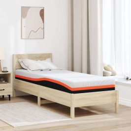 Matracis Balts Un Pelēks 80 X 200 Cm Gela Atmiņas Putu Vidaxl