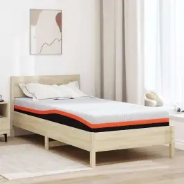 Matracis Balts Un Pelēks 90 X 200 Cm Gela Atmiņas Putu Vidaxl