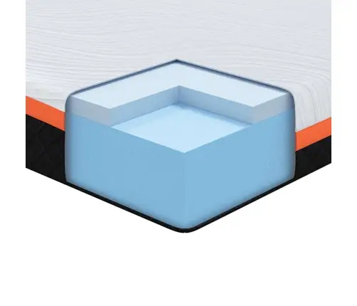 Čiužinys Balta Ir Pilka 120 X 200 Cm Gelinis Atminties Putų