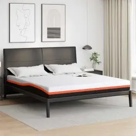 Matracis Balts Un Pelēks 180 X 200 Cm Gela Atmiņas Putu Vidaxl