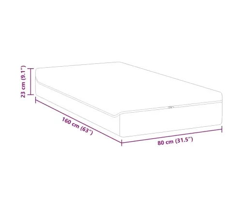 Matrači Balts, Pelēks 80 X 160 Cm Vidaxl