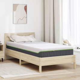 Matracis Balts Un Pelēks 90 X 200 Cm Kabatas Atspera Vidaxl