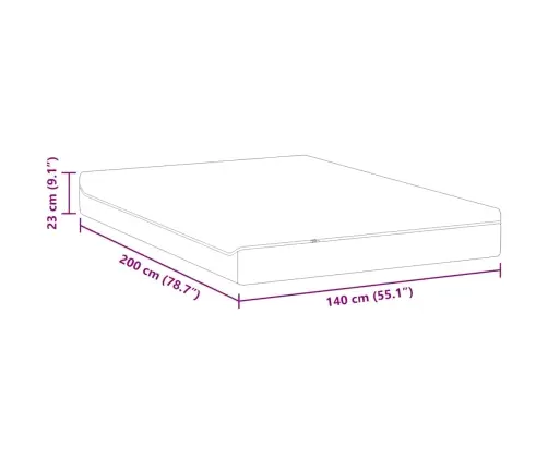 Matrači Balts, Pelēks 140 X 200 Cm Vidaxl