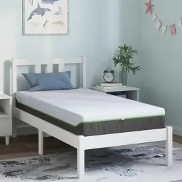 Matracis Balts Un Pelēks 80 X 160 Cm Kabatas Atspera Vidaxl