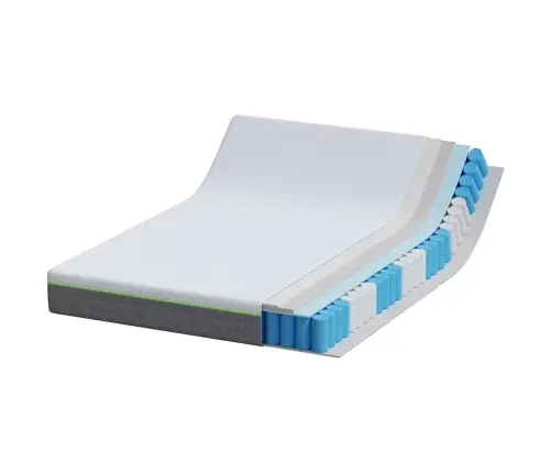 Madrats Valge Ja Hall 140 X 200 Cm Taskuvedru