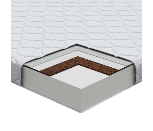 Matrači Balts 200 X 80 Cm 100% Poliestera Audums Vidaxl