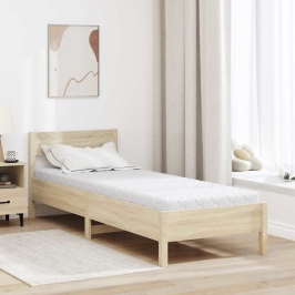 Matrace Ar Kokosriekstu Slāni Balts 200 X 80 Cm Pu Putas Vidaxl