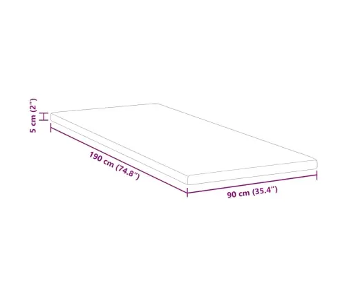 Čiužinio Pagalvėlės Balta 90 X 190 Cm Pu Putos