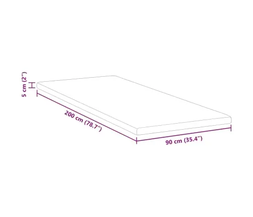 Madratsi Padjad Valge 90 X 200 Cm Pu Vaht