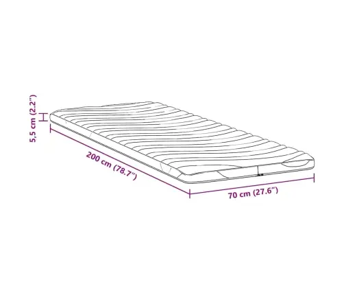 Matracīši Balts 70 X 200 Cm Bez Līmes Poliesters Vidaxl