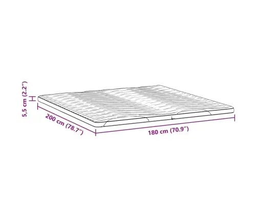 Matracīši Balts 180 X 200 Cm Bez Līmes Poliesters Vidaxl