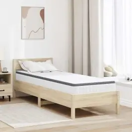 Matracis Balts Un Pelēks 80 X 200 Cm Bonell Atsperes Vidaxl