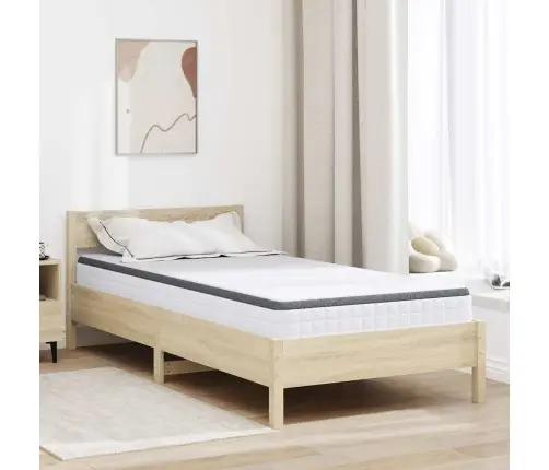 Matrači Balts, Pelēks 90 X 200 Cm Adīta Auduma Vidaxl