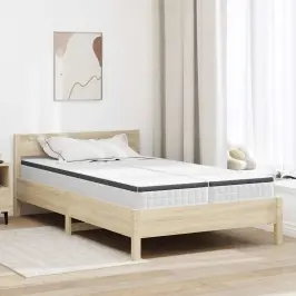 Matracis 2 Pcs Balts Un Pelēks 60 X 200 Cm Bonell Atsperes Vidaxl