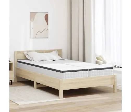 Matrači 2 Pcs Balts, Pelēks 60 X 200 Cm Adīta Auduma Vidaxl